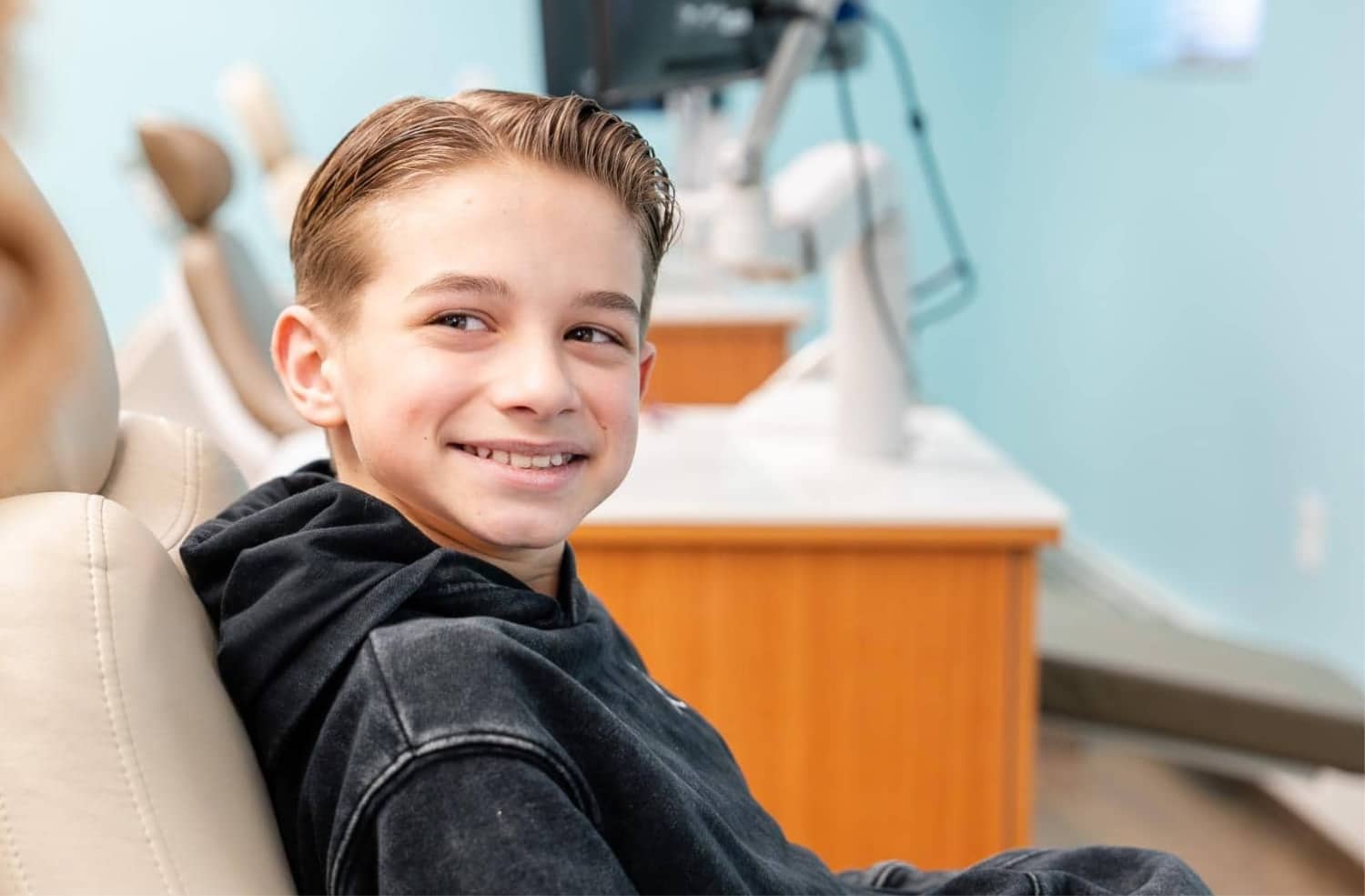 child smiling during orthodontic visit