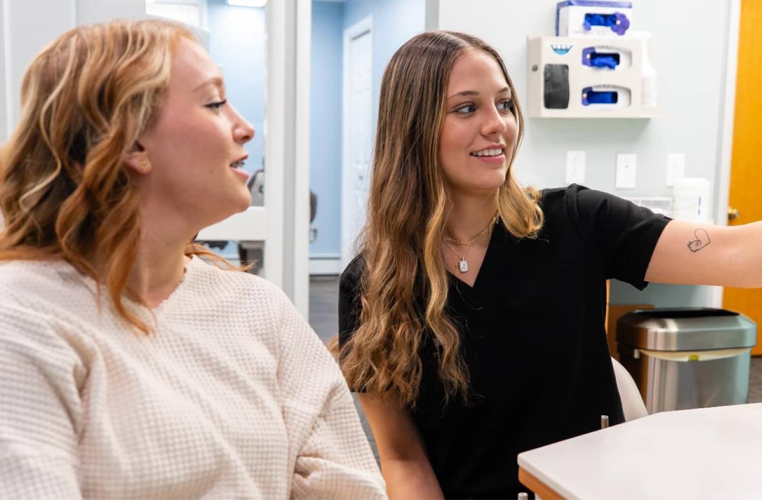 teen with braces smiling